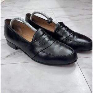 Bally AGRO Men's Black Italian Leather Slip On Penny Loafer Men's Size 10.5 D